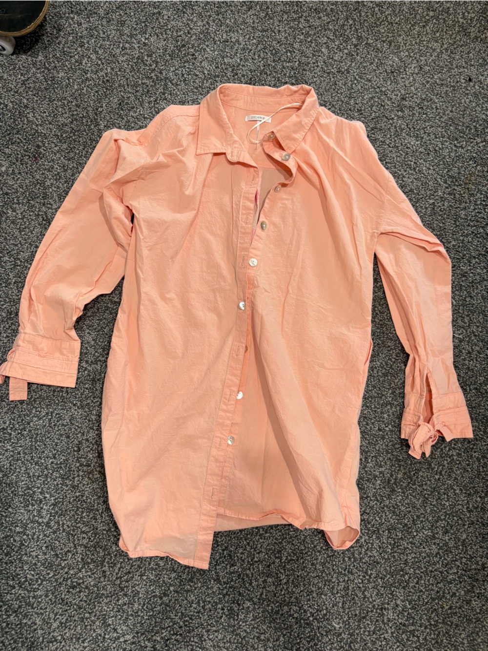 Nordstrom Peach Button-Front Swim Coverup